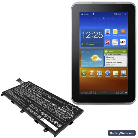 Samsung GT-P6200 Replacement Battery, 3.7V, 3000mAh, Li-Polymer 5