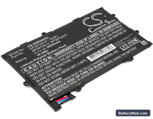 Samsung Galaxy Tab 7.7 Replacement Battery, 3.7V, 5000mAh, Li-Polymer 1
