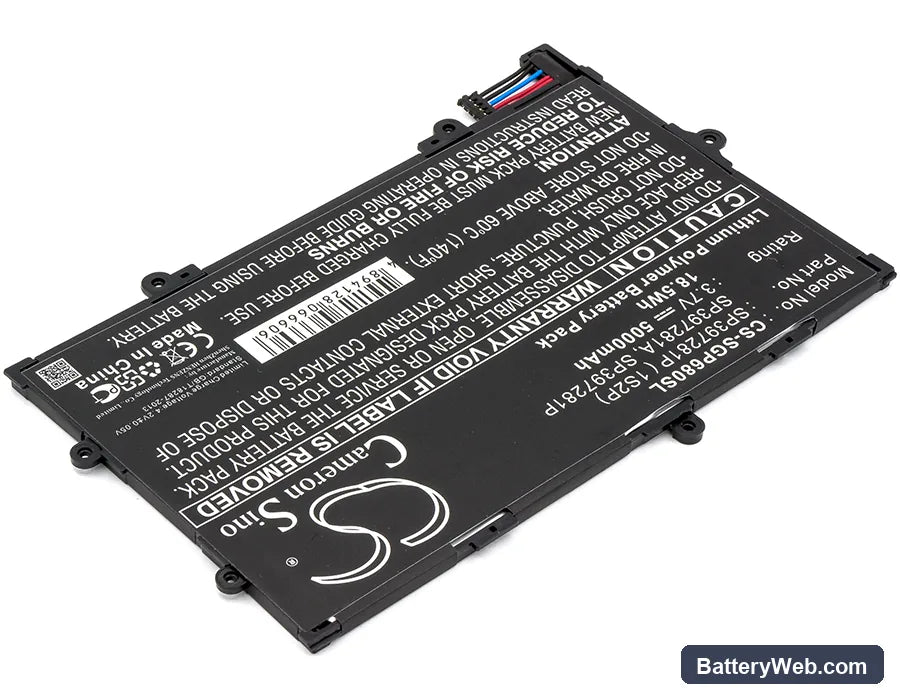 Samsung Galaxy Tab 7.7 Replacement Battery, 3.7V, 5000mAh, Li-Polymer 2