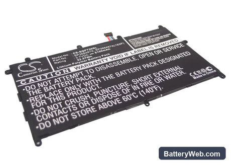 Samsung Galaxy Tab 8.9 Replacement Battery, 3.7V, 6100mAh, Li-Polymer 1