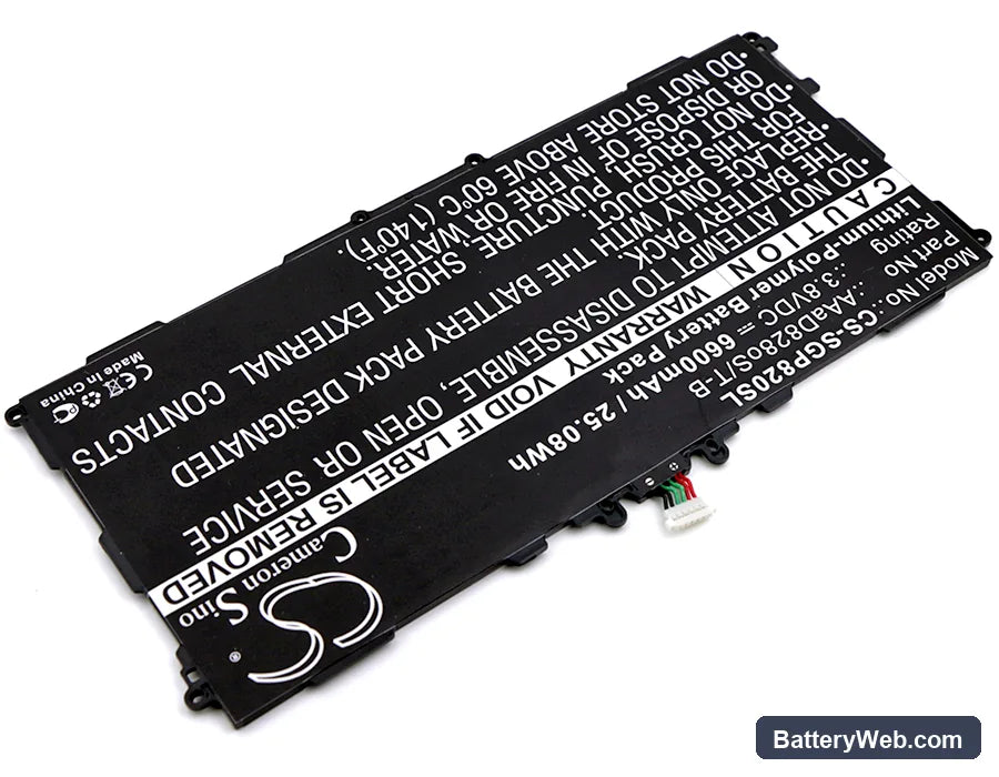 Samsung GT-P8220 Replacement Battery, 3.8V, 6600mAh, Li-Polymer 2