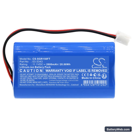 SCANGRIP VEGA 1500 C+R Replacement Battery, 11.1V, 2600mAh, Li-ion 3