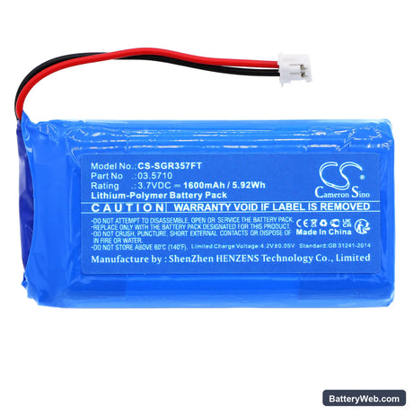 SCANGRIP Spotlight Replacement Battery, 3.7V, 1600mAh, Li-Polymer 3
