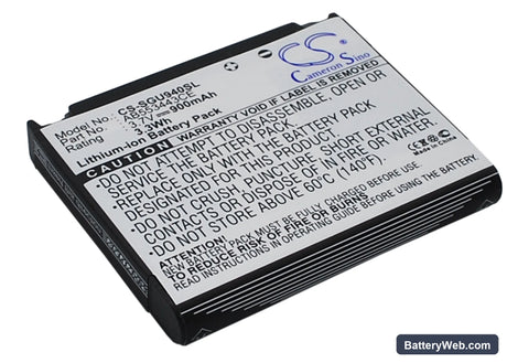 Samsung SGH-U940 Replacement Battery, 3.7V, 900mAh, Li-ion 2