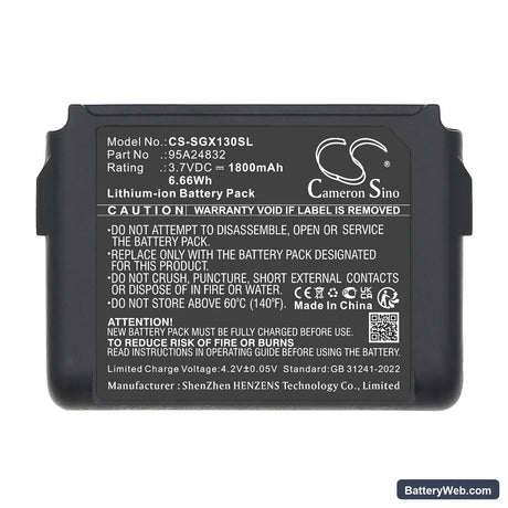 Shure ADX1 bodypack transmitter Replacement Battery, 3.7V, 1800mAh, Li-ion 5