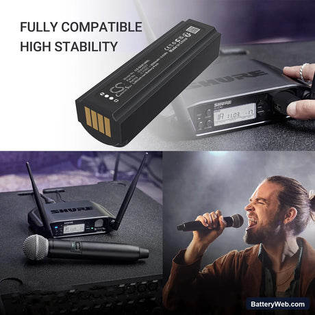 Shure GLXD+ Replacement Battery, 3.7V, 2600mAh, Li-ion 6