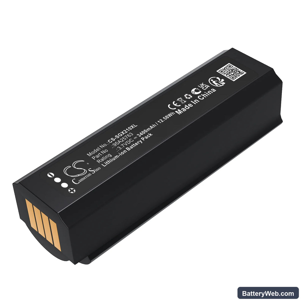Shure ADX2 Replacement Battery, 3.7V, 3400mAh, Li-ion 1