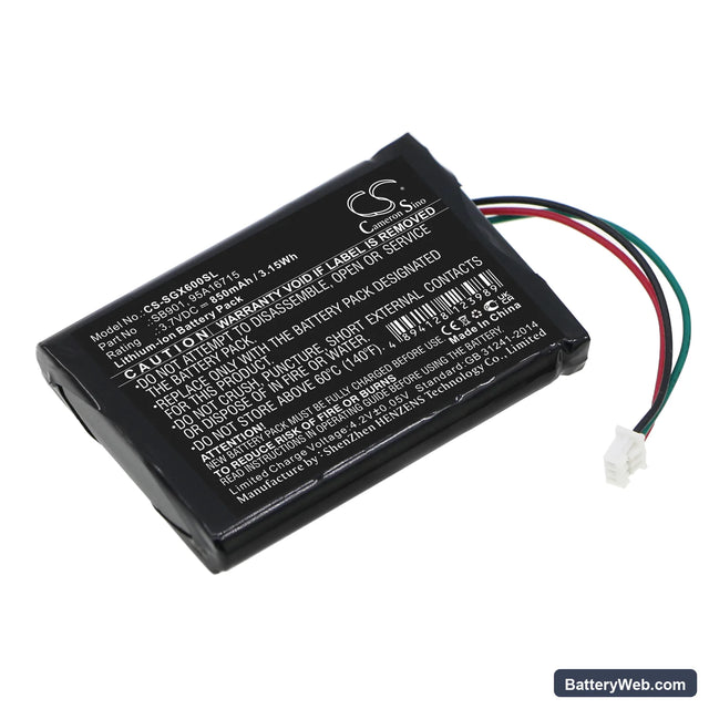 Shure MXW1 Replacement Battery, 3.7V, 850mAh, Li-ion 1
