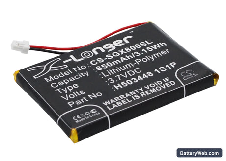 SkyGolf SkyCaddie Aire Replacement Battery, 3.7V, 850mAh, Li-Polymer 3
