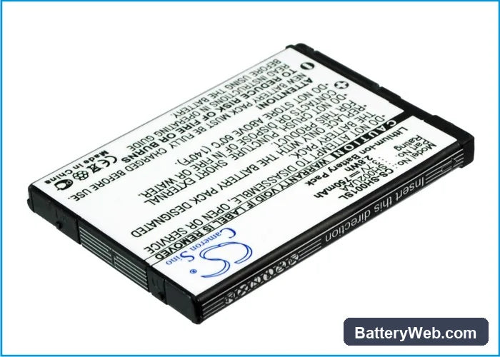 Sharp SH001 Replacement Battery, 3.7V, 750mAh, Li-ion 4