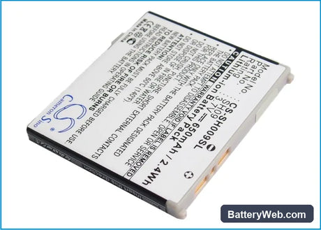 Sharp SH903i Replacement Battery, 3.7V, 650mAh, Li-ion 3