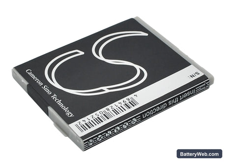 Sharp SH-06A Replacement Battery, 3.7V, 650mAh, Li-ion 4
