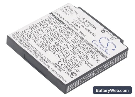 Sharp SH5010C Replacement Battery, 3.7V, 600mAh, Li-ion 2