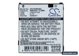 Sharp V604SH Replacement Battery, 3.7V, 550mAh, Li-ion 1