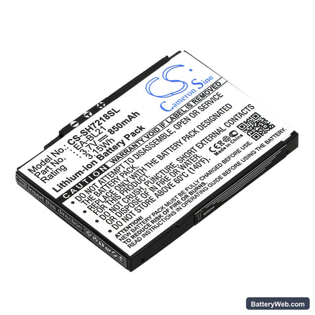 Sharp SH7218C Replacement Battery, 3.7V, 850mAh, Li-ion 1