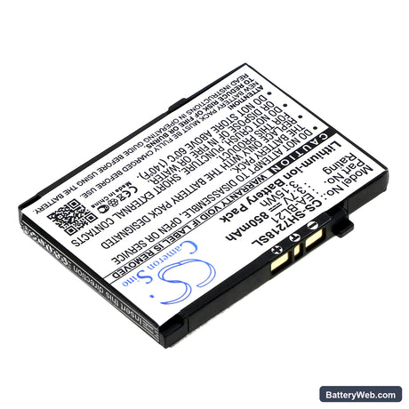 Sharp SH7218C Replacement Battery, 3.7V, 850mAh, Li-ion 2