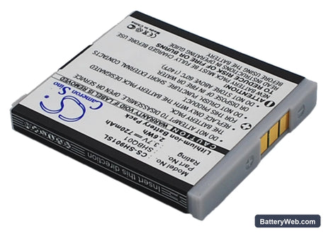 Sharp SH901iS Replacement Battery, 3.7V, 720mAh, Li-ion 2
