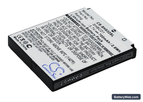 Sharp 932SH Replacement Battery, 3.7V, 700mAh, Li-ion 3