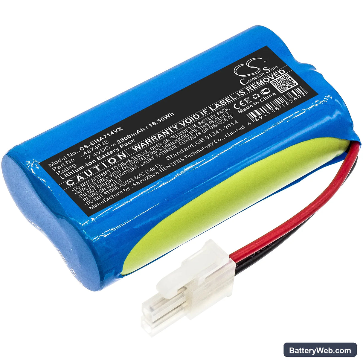 Severin Chill AH7914 Replacement Battery, 7.4V, 2500mAh, Li-ion 1