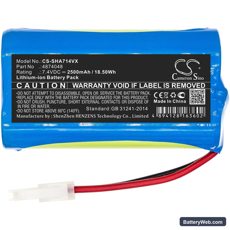 Severin Chill AH7914 Replacement Battery, 7.4V, 2500mAh, Li-ion 3