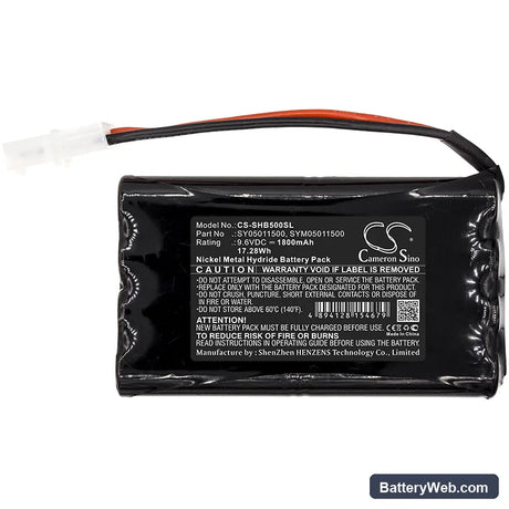 Symtech CVA-3EZ Replacement Battery, 9.6V, 1800mAh, Ni-MH 3