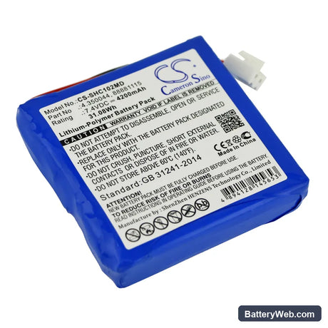 Schiller Cardiovit MS-2007 Replacement Battery, 7.4V, 4200mAh, Li-Polymer 1