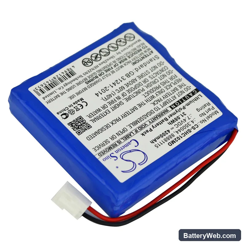 Schiller Cardiovit MS-2007 Replacement Battery, 7.4V, 4200mAh, Li-Polymer 2