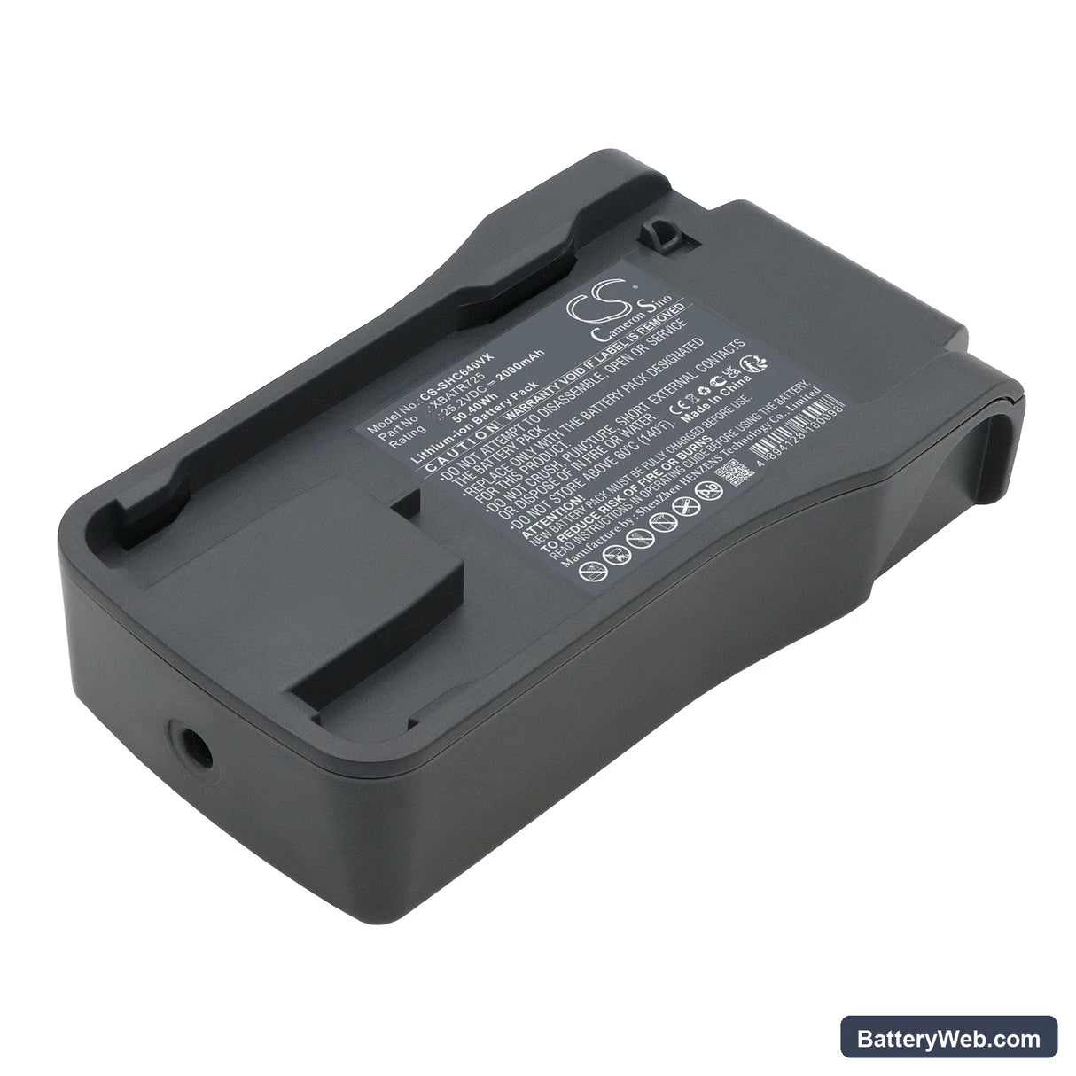 Shark IZ662H Replacement Battery, 25.2V, 2000mAh, Li-ion 1