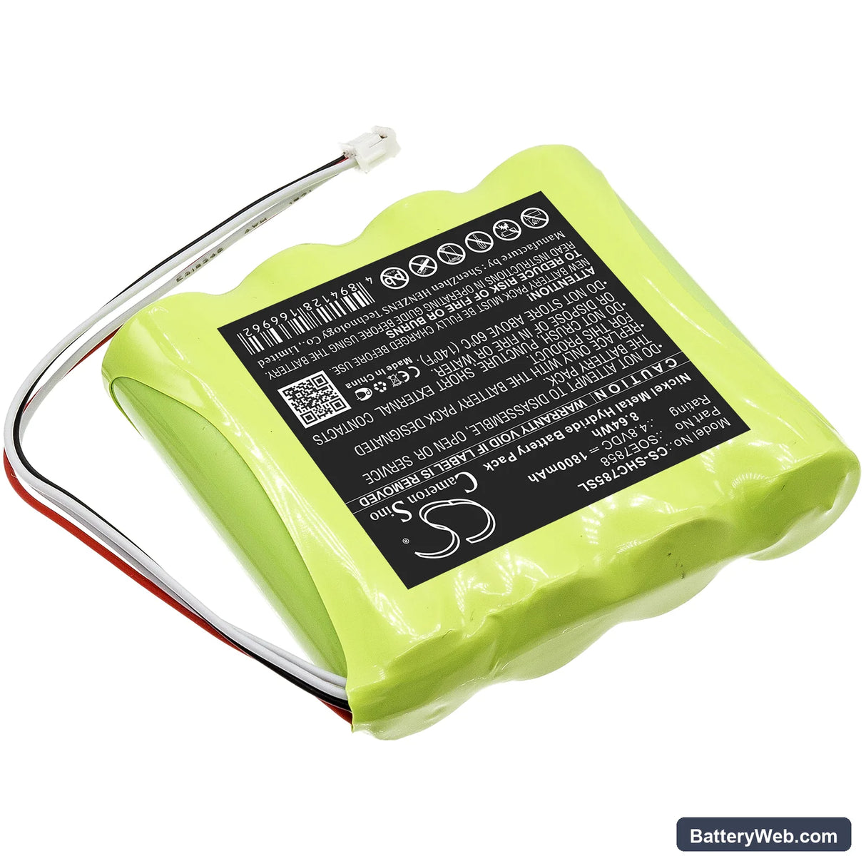 Soehnle Scale 7858 Replacement Battery, 4.8V, 1800mAh, Ni-MH 2