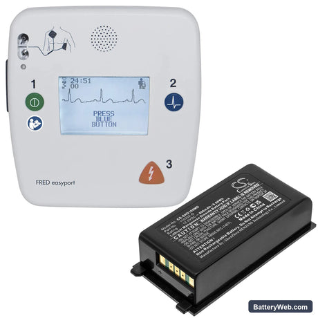 Schiller Defibrillator Easyport Replacement Battery, 12V, 800mAh, Li-MnO2 4