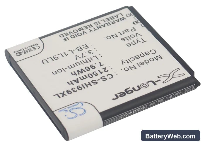 Samsung SCH-I939D Replacement Battery, 3.7V, 2150mAh, Li-ion 2