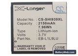 Samsung SCH-I939D Replacement Battery, 3.7V, 2150mAh, Li-ion 5