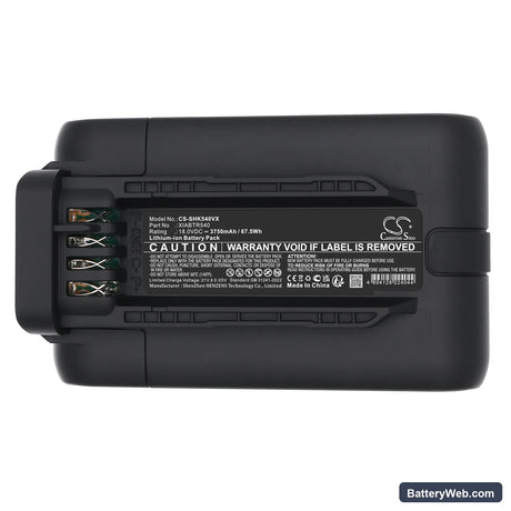 Shark Replacement Battery, 18V, 3750mAh, Li-ion 6