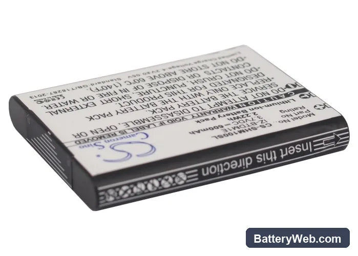 Sharp Portable Plasmacluster Ion Generator IG-DM1Z-W Replacement Battery, 3.7V, 600mAh, Li-ion 2