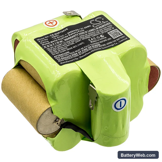 Shark 1010FK Replacement Battery, 15.6V, 2000mAh, Ni-MH 1