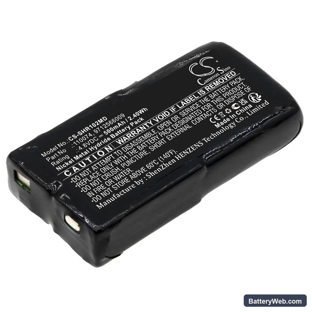 Schiller BR-102 Replacement Battery, 4.8V, 500mAh, Ni-MH 1