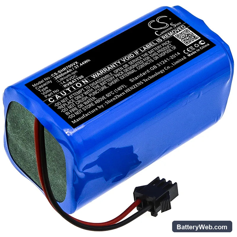 Shark ION Robot 700 RV700 Replacement Battery, 14.4V, 2600mAh, Li-ion 1