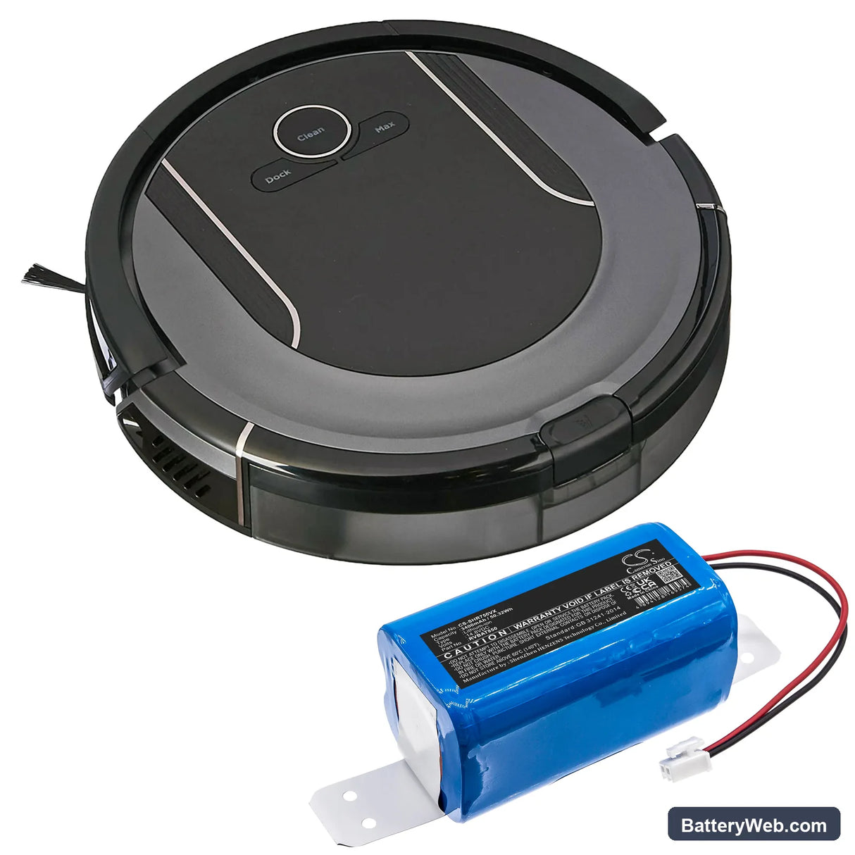 Shark ION Robot Vacuum R71 Replacement Battery, 14.8V, 3400mAh, Li-ion 6