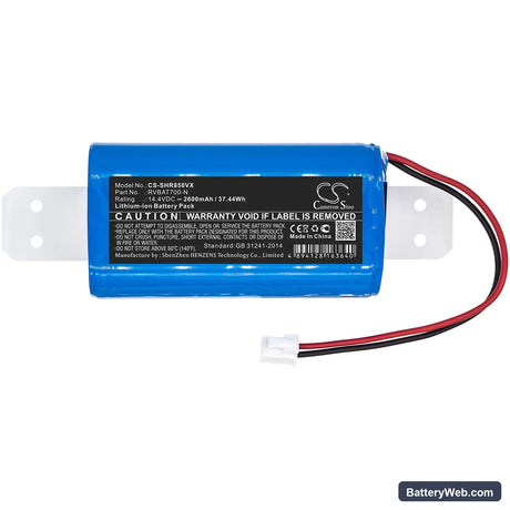 Shark RV850BRN Replacement Battery, 14.4V, 2600mAh, Li-ion 3