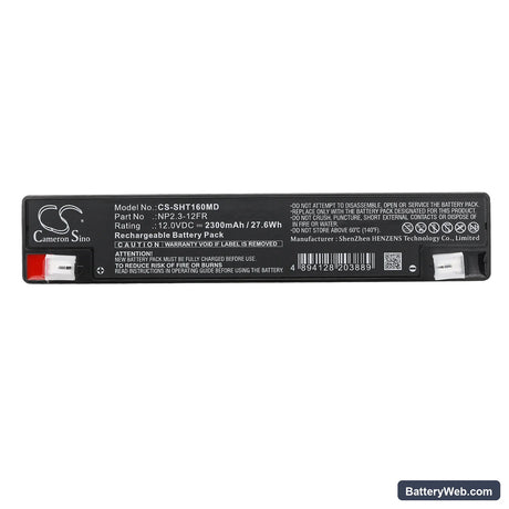 B. BRAUN 620-200 Safety Infusion System Replacement Battery, 12V, 2300mAh, Sealed Lead Acid 5