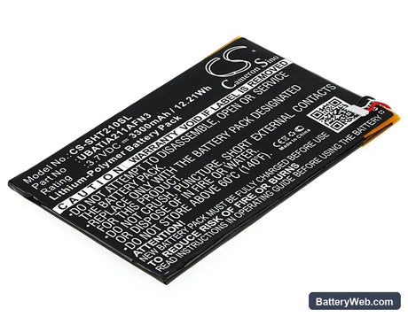 Sharp Aquos Pad Replacement Battery, 3.7V, 3300mAh, Li-Polymer 1