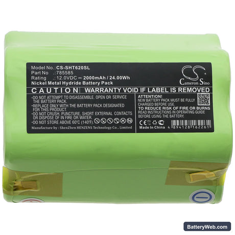 Soehnle TESTUT T62 Type B250 Replacement Battery, 12V, 2000mAh, Ni-MH 3
