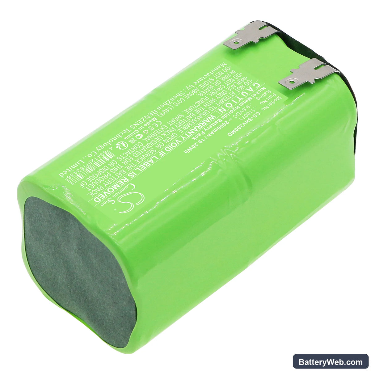Schiller Cardiograph CV3 Replacement Battery, 9.6V, 2000mAh, Ni-MH 2