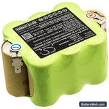 Shark SV745 Replacement Battery, 12V, 2000mAh, Ni-MH 2