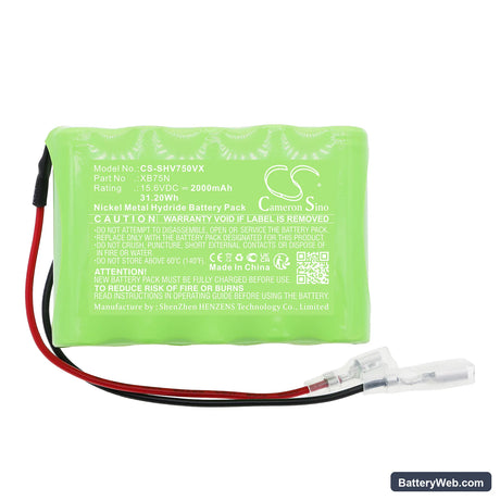 Shark SV75_N Replacement Battery, 15.6V, 2000mAh, Ni-MH 5