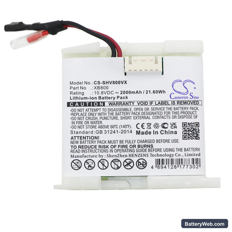 Shark LV800 Replacement Battery, 10.8V, 2000mAh, Li-ion 5