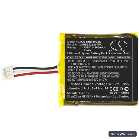 Sennheiser SDW 10 Replacement Battery, 3.7V, 360mAh, Li-Polymer 3