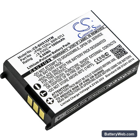 Horizon HX300 Replacement Battery, 3.7V, 1800mAh, Li-Polymer 1