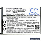 Horizon HX300 Replacement Battery, 3.7V, 1800mAh, Li-Polymer 3