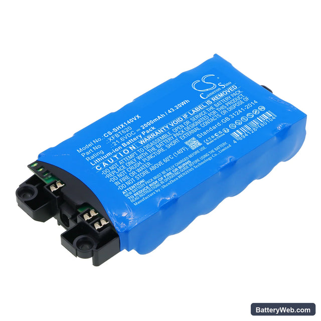 Shark IX140 Replacement Battery, 21.6V, 2000mAh, Li-ion 1